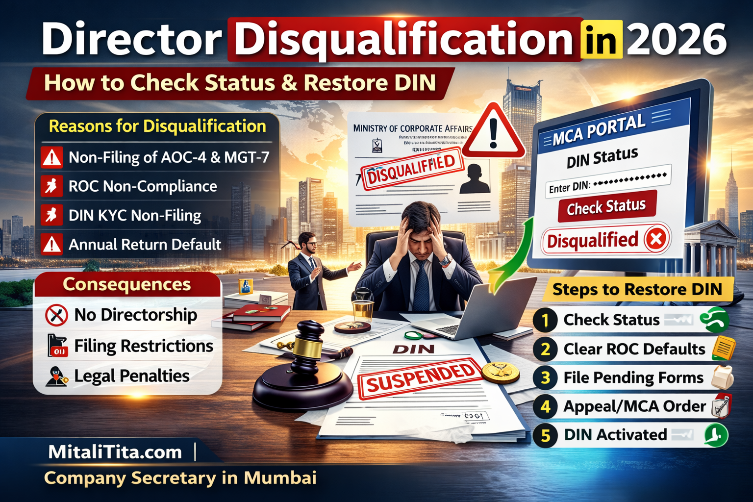 Director Disqualification in 2026: How to Check Status and Restore DIN