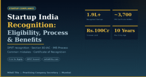 Startup India Recognition:Eligibility, Process, Benefitsand Common Mistakes